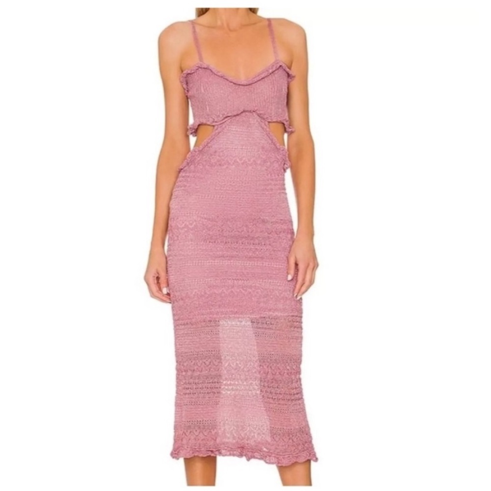 NWOT | Misa Los Angeles Skye Dress in Rose Knit Size L